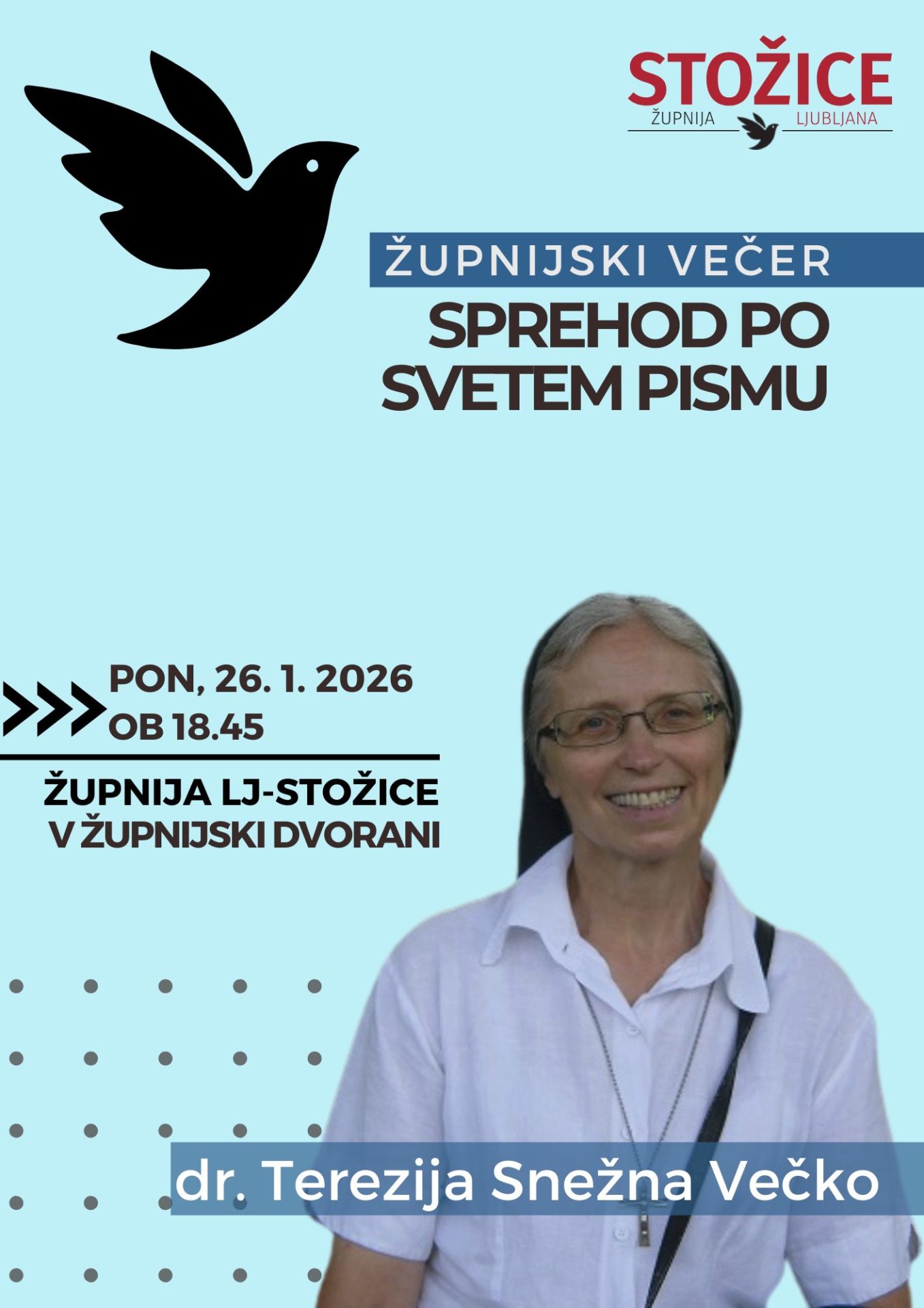 26. 1. 2026: Župnijski večer: Sprehod po Svetem pismu