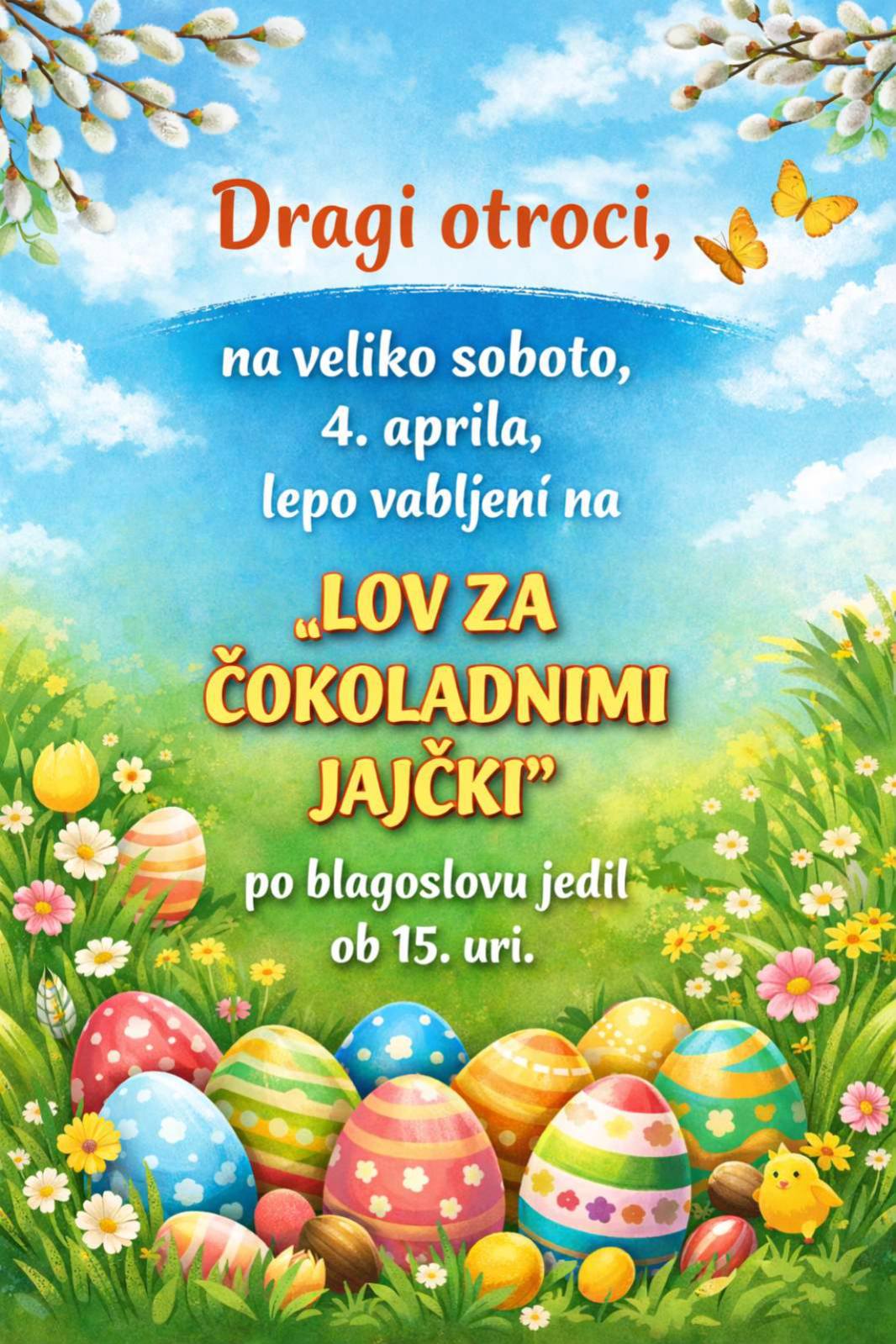 4. 4. 2026: Lov za čokoladnimi jajčki